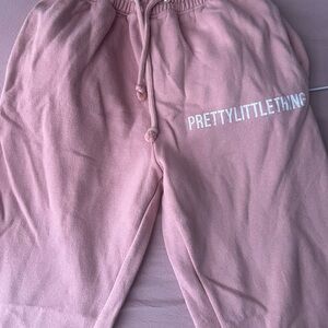 PrettyLittleThing Blush Textured Trousers